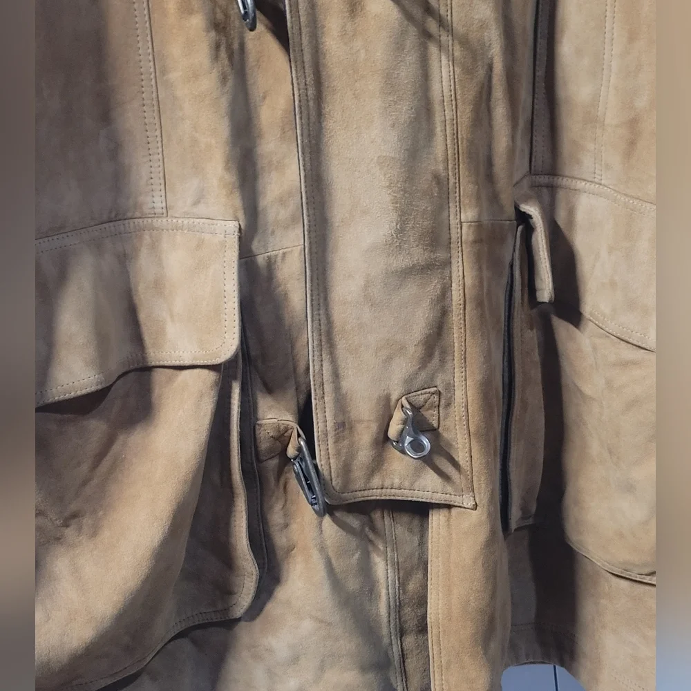 Men's Aquascutum Suede Leather Jacket Wool Lining - Picture 2 of 12